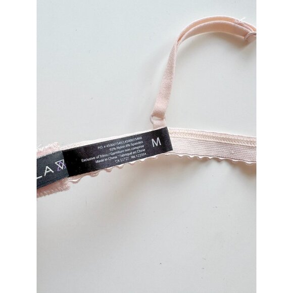 Aritzia TALULA Monterey Light Pink Chantilly Lace Triangle Bralette Bra, Size M - Picture 7 of 12